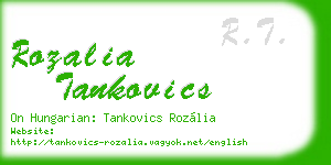 rozalia tankovics business card